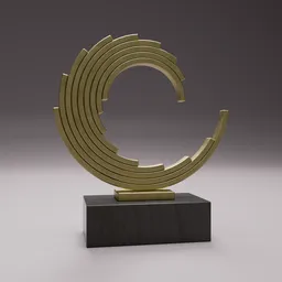 Semicircular Gold Decorative Object