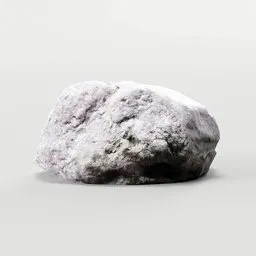 Detailed 3D model of a photorealistic rock with 2K PBR textures, optimized for Blender rendering.
