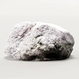 Detailed 3D model of a photorealistic rock with 2K PBR textures, optimized for Blender rendering.