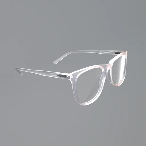 High-quality 3D modeled translucent spectacles for Blender rendering, ideal for virtual clothing and accessory design.