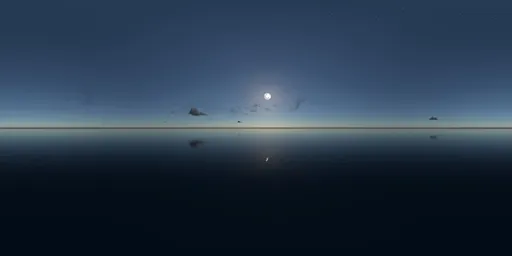 At night, the sky, clouds, and moon..exr