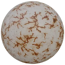 Realistic peeling white paint PBR texture for 3D modeling and Blender, ideal for aged metal surfaces.