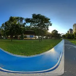 Blue runway during the day