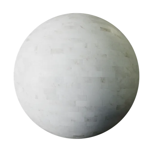 High-quality PBR white marble tile texture for 3D floor modeling in Blender and other CG applications.