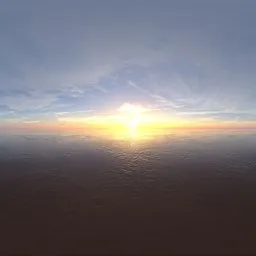 Warm sky over the sea