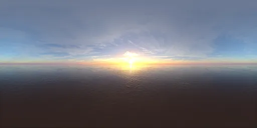 Warm sky over the sea