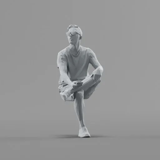 Lowpoly Male Sitting