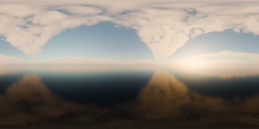 Gold Sky Clouds HDRI