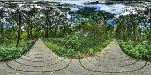 Cloudy forest during the day