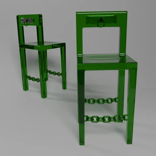 Cuffed Barstool Green