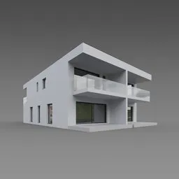 Modern duplex house