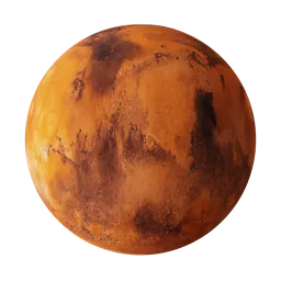 8K high-resolution Mars rock texture for Blender, PBR material suitable for 3D rendering and animation.