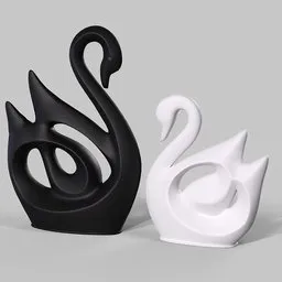 Vase Swans