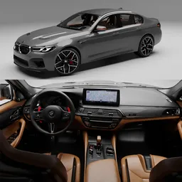 (Rigged)Bmw M5 CS+Interior