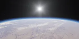 Above Earth Atmosphere Space