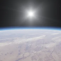 Above Earth Atmosphere Space