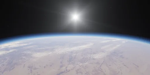Above Earth Atmosphere Space
