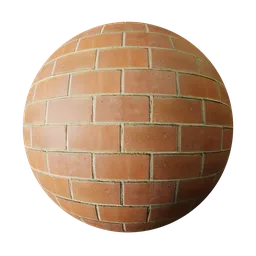 High-quality PBR texture for 3D modeling of realistic factory clay bricks, suitable for architectural renders in Blender.
