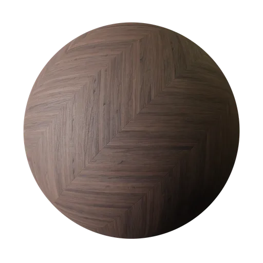 High-resolution dark herringbone parquet texture for 3D Blender and PBR applications.