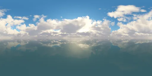 Puffy Clouds Blue Sky Day