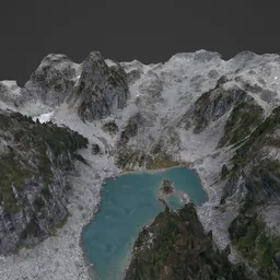 Large Mountain Terrain Photoscan