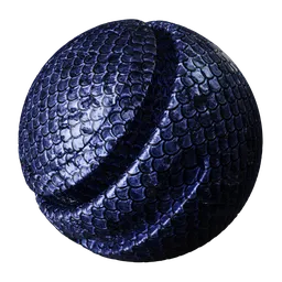 Seamless PBR dragon scales skin texture for Blender 3D with color adjustments and realistic surface detail.