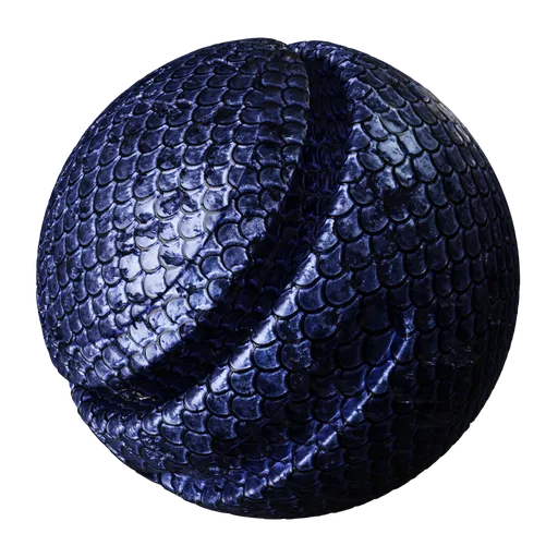 Seamless PBR dragon scales skin texture for Blender 3D with color adjustments and realistic surface detail.