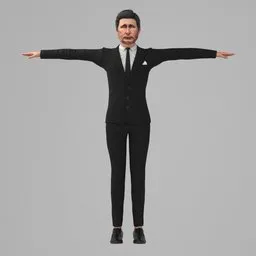 Vladimir Putin Business Suit Rigged