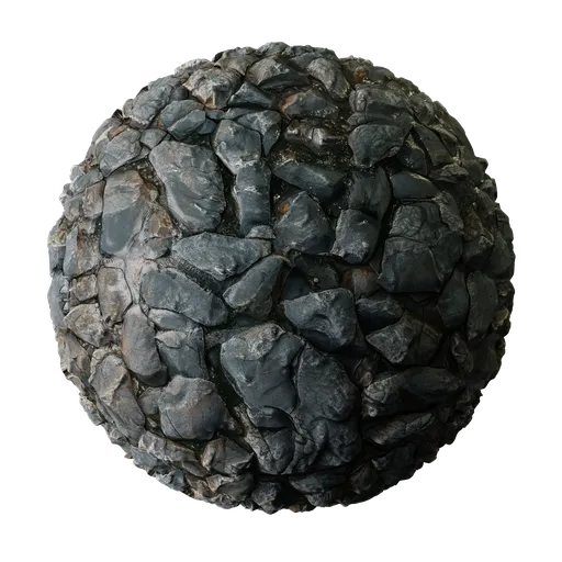 Wet stones in shallow water