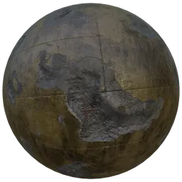 High-resolution dark concrete texture with exposed rebars, suitable for PBR rendering in Blender 3D and similar applications.