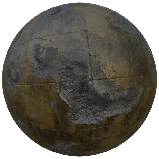 High-resolution dark concrete texture with exposed rebars, suitable for PBR rendering in Blender 3D and similar applications.