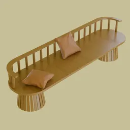 Wooden bench