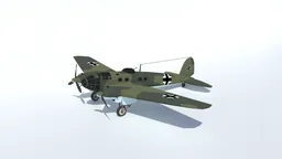 Optimized low-poly Heinkel WWII aircraft render, ideal for Blender 3D visualization projects.