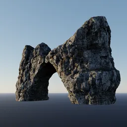 Rock Rugged Arch Formation