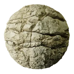 Blocky Layered Pale Yellow Cliff Rock
