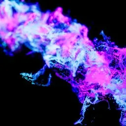 Abstract Neon Particle Wave Flow VFX