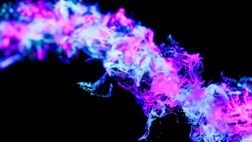 Abstract Neon Particle Wave Flow VFX