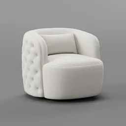 Curved Back Tufted Chair