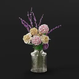 Pastel Bloom Glass Vase