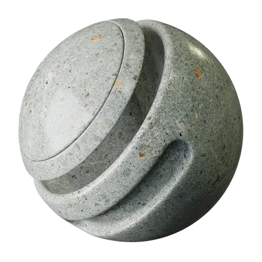 High-resolution PBR granite texture for 3D rendering, suitable for Blender and other 3D applications.