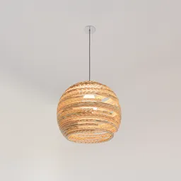 "DIY Cardboard Ceiling Light Fixture with a Sphere Design, inspired by Karl Gerstner, created in Blender 3D. Suitable for classic, modern, and antique interiors. Check out the artist's profile for the complete set."
