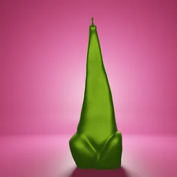 Green female form 3D model inspired by cast aluminum sculpture, suitable for Blender artists.