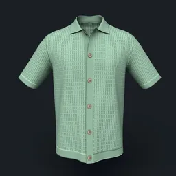 Hurdle Sitch Knit Button-Down Shirt