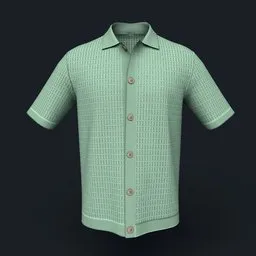 Hurdle Sitch Knit Button-Down Shirt