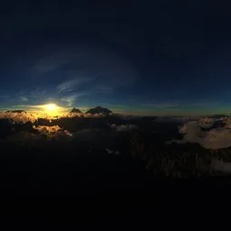 Aerial Clouds and Mountains