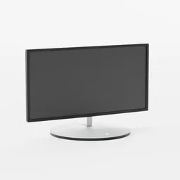 "Simple Monitor - Low poly AOC model for Blender 3D. Ultra high quality rendering and perfect for office furniture visualization. Available for download on BlenderKit."