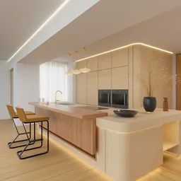 Modern Minimal Kitchen Interior