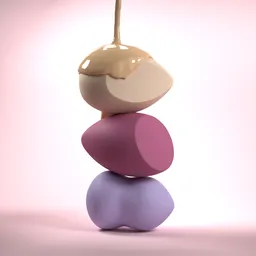 Beauty blender liquid splash animation
