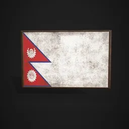 Nepal Flag Picture Frame