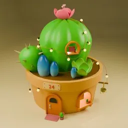 Stylized Cactus House